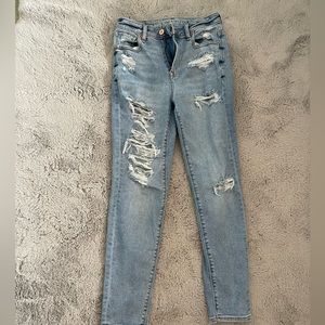 Ripped denim jeans straight leg from American Eagle